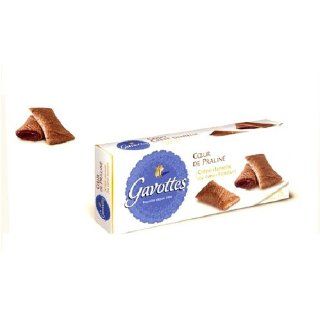 Gavottes Crepe Chocolate Coeur De Praline Dentelle Cookies   90 Grams (pack of 3)  Butter Cookies  Grocery & Gourmet Food