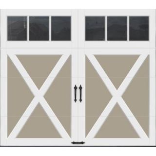Clopay Coachman Collection 8 ft. x 7 ft. 18.4 R Value Intellicore Insulated Sandstone Garage Door with REC13 Window CXU21_ST_REC13