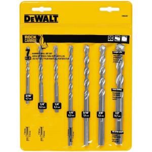 DEWALT Carbide Hammer Drill Bit Set (7 Piece) DW5207