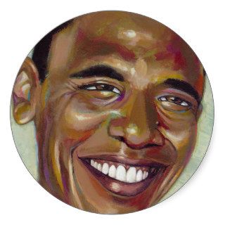 Titled  Barack Obama   unique portrait Stickers