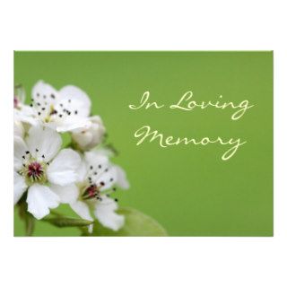 Spring Blossom Memorial Service Funeral Invitation