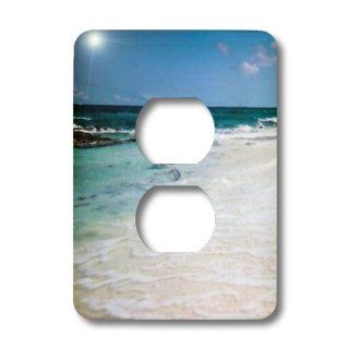 3dRose LLC lsp_22268_6 Gorgeous Peaceful Beach 2 Plug Outlet Cover   Outlet Plates  