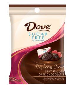Dove Dark Chocolate Sugar Free Raspberry Creme, 3.4 Ounce Packages (Pack of 6)  Chocolate Candy  Grocery & Gourmet Food