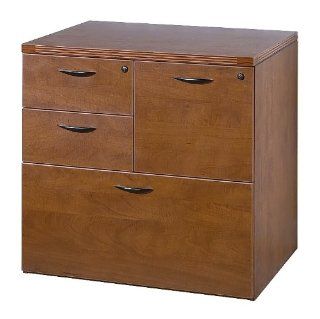 Multi Drawer Locking Cabinet w Legal & Letter File Drawers in Wood   Napa (Cherry)   Storage Cabinets