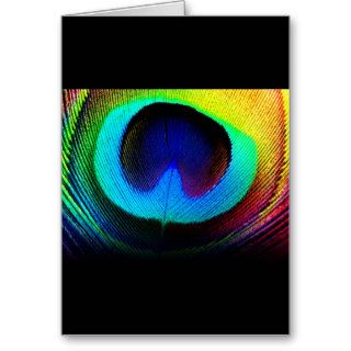 Peacock Feather Design Greeting Cards