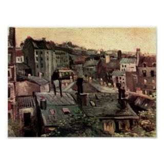 Van Gogh   View of Roofs and Backs of Houses Posters