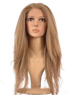 Ash Blonde Fergie Crimped Yaki Style Lace Front Wig  In the style of Tyra Banks, Fergie Fearne Cotton & Janet Jackson  Hair Replacement Wigs  Beauty