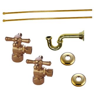 Decorative Polished Brass Plumbing Supply Kit (Drain, Shut off Valves and Supply Lines) Other Plumbing