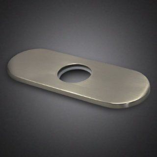 4" Bathroom Vessel Sink Faucet Hole Cover Deck Plate Escutcheon, Brushed Nickel   Touch On Bathroom Sink Faucets  