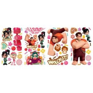 10 in. x 18 in. Wreck it Ralph 64 Piece Peel and Stick Wall Decals RMK2143SCS