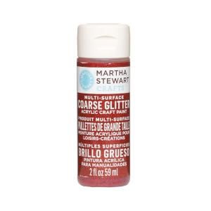 Martha Stewart Crafts 2 oz. Garnet Multi Surface Coarse Glitter Acrylic Craft Paint 32963