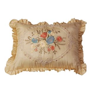 Flower Ivory 20 inch Decorative Pillow Throw Pillows