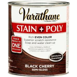 Varathane 1 qt. Black Cherry Stain + Polyurethane (2 Pack) 266155