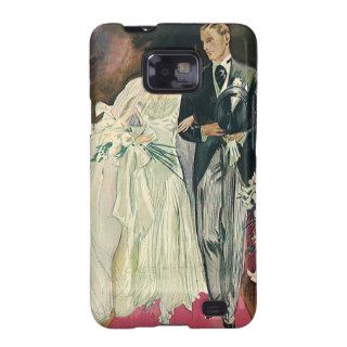 Vintage Wedding, Bride and Goom, Newlyweds Samsung Galaxy S2 Cover