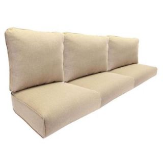 Hampton Bay Woodbury Textured Sand Replacement Outdoor Sofa Cushion JY9127 S CUSH