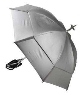 GustBuster Spectator Seat Umbrella (Silver)  Golf Umbrellas  Sports & Outdoors
