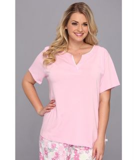 Karen Neuburger Plus Size My Cuppa Tea knCool S/S Pullover Top Womens Pajama (Pink)