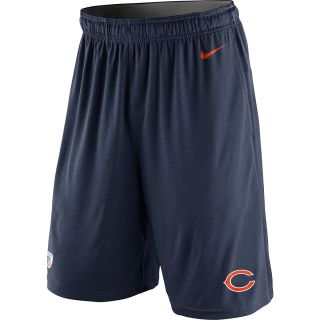 NIKE Mens Chicago Bears Dri FIT Fly Shorts   Size Medium, Marine/orange