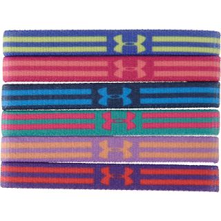 UNDER ARMOUR Womens Graphic Mini Wristbands   6 Pack, Mixed