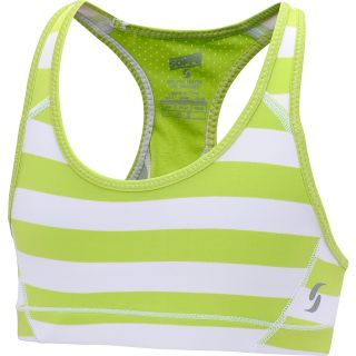 SOFFE Girls Sports Bra   Size Xl, Lime/white