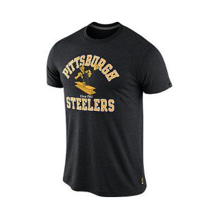 NIKE Mens Pittsburgh Steelers Retro Short Sleeve T Shirt   Size Medium, Black