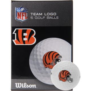 WILSON Cincinnati Bengals Golf Balls   6 Pack, White