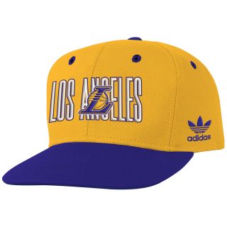 adidas Youth Los Angeles Lakers Lifestyle Team Color Snapback Adjustable Cap  