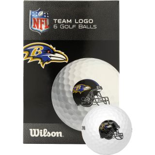 WILSON Baltimore Ravens Golf Balls   6 Pack, White