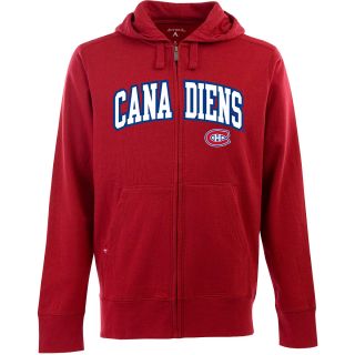 Antigua Mens Montreal Canadiens Full Zip Hooded Applique Sweatshirt   Size