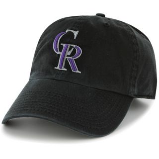 47 BRAND Mens Colorado Rockies Black Franchise Fitted Cap   Size Small, Black