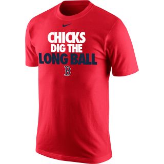 NIKE Mens Boston Red Sox Chicks Dig The Long Ball Short Sleeve T Shirt  
