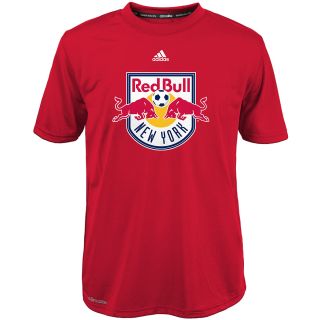 adidas Youth New York Red Bulls Primary Logo ClimaLite Short Sleeve T Shirt  