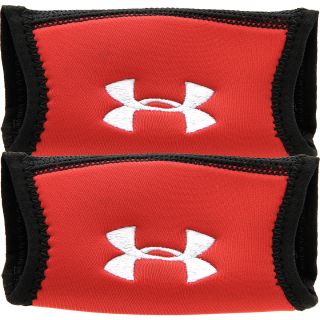 UNDER ARMOUR Home and Away Chin Pads, White/red