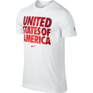 NIKE Mens USA Core Type Short Sleeve T Shirt   Size Large, White/red