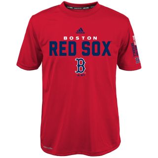 adidas Youth Boston Red Sox ClimaLite Batter Short Sleeve T Shirt   Size Large,