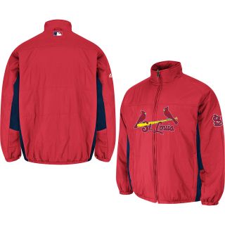MAJESTIC ATHLETIC Mens St. Louis Cardinals Double Climate On Field Full Zip