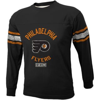 REEBOK Youth Philadelphia Flyers Vintage Long Sleeve T Shirt   Size Xl, Black