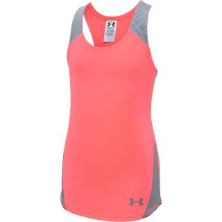 UNDER ARMOUR Girls Perfect 10 Fitted Tank   Size Large, Brilliance/steel