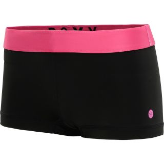 ROXY Womens Spike Shorts   Size Large, Black/pink