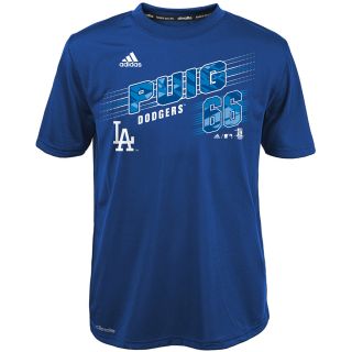 adidas Youth Los Angeles Dodgers Yasiel Puig ClimaLite Walk Off Name And Number