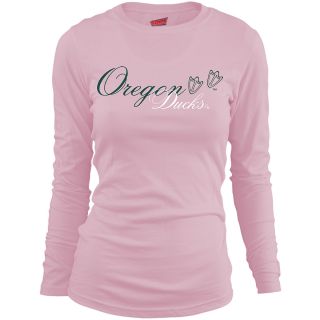 MJ Soffe Girls Oregon Ducks Long Sleeve T Shirt   Soft Pink   Size XL/Extra