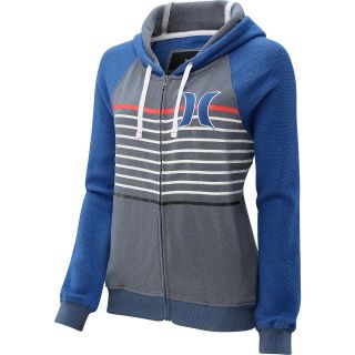 HURLEY Womens Fallbrook Full Zip Hoodie   Size XS/Extra Small, Heather Blue