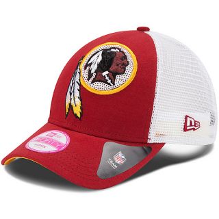 NEW ERA Womens Washington Redskins 9FORTY Sequin Shimmer Cap, Red