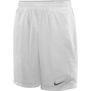 NIKE Mens Power 9 Woven Tennis Shorts   Size Large, White/grey