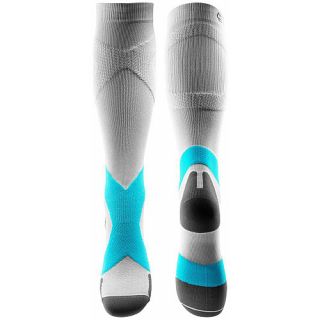 Bauerfeind Training Compression Socks   Size Medium, Silver/rivera