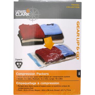 LEWIS N CLARK Compression Packers   3 Pack