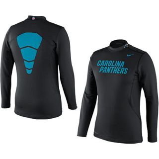 NIKE Mens Carolina Panthers Pro Combat Hyperwarm Dri FIT Long Sleeve Mock 2