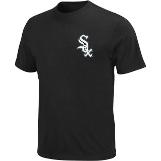 Majestic Mens Chicago White Sox Official Wordmark Black Tee   Size Medium,
