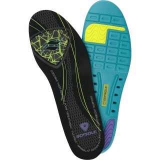 SOF SOLE Womens Thin Fit Performance Insoles   Size 8 11, Black