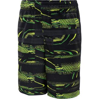 UNDER ARMOUR Boys Ultimate Printed Shorts   Size Large, Lizard/black
